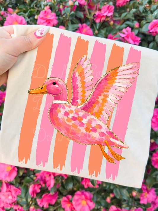 Preppy Duck DTF Graphics