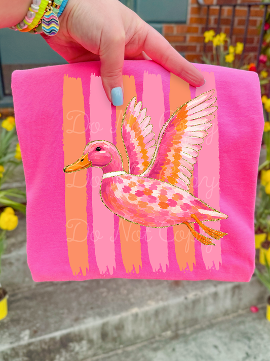 Preppy Duck DTF Graphics