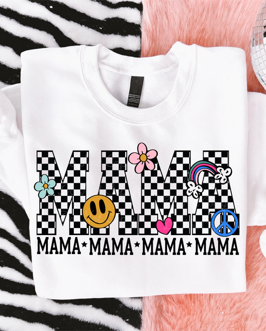 Checkered Mama DTF Graphics