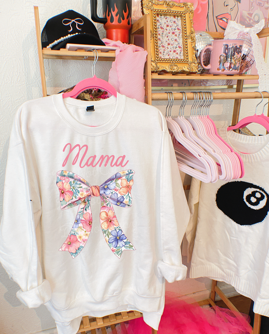 Mama Floral Bow DTF Graphics