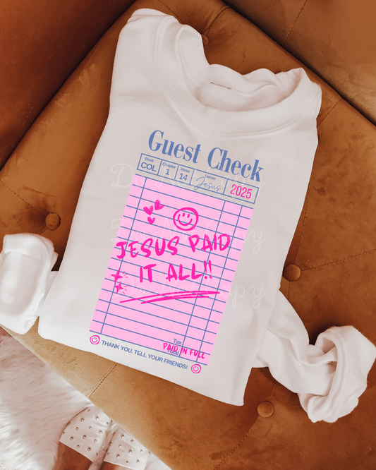 Jesus Paid It All DTF Graphics