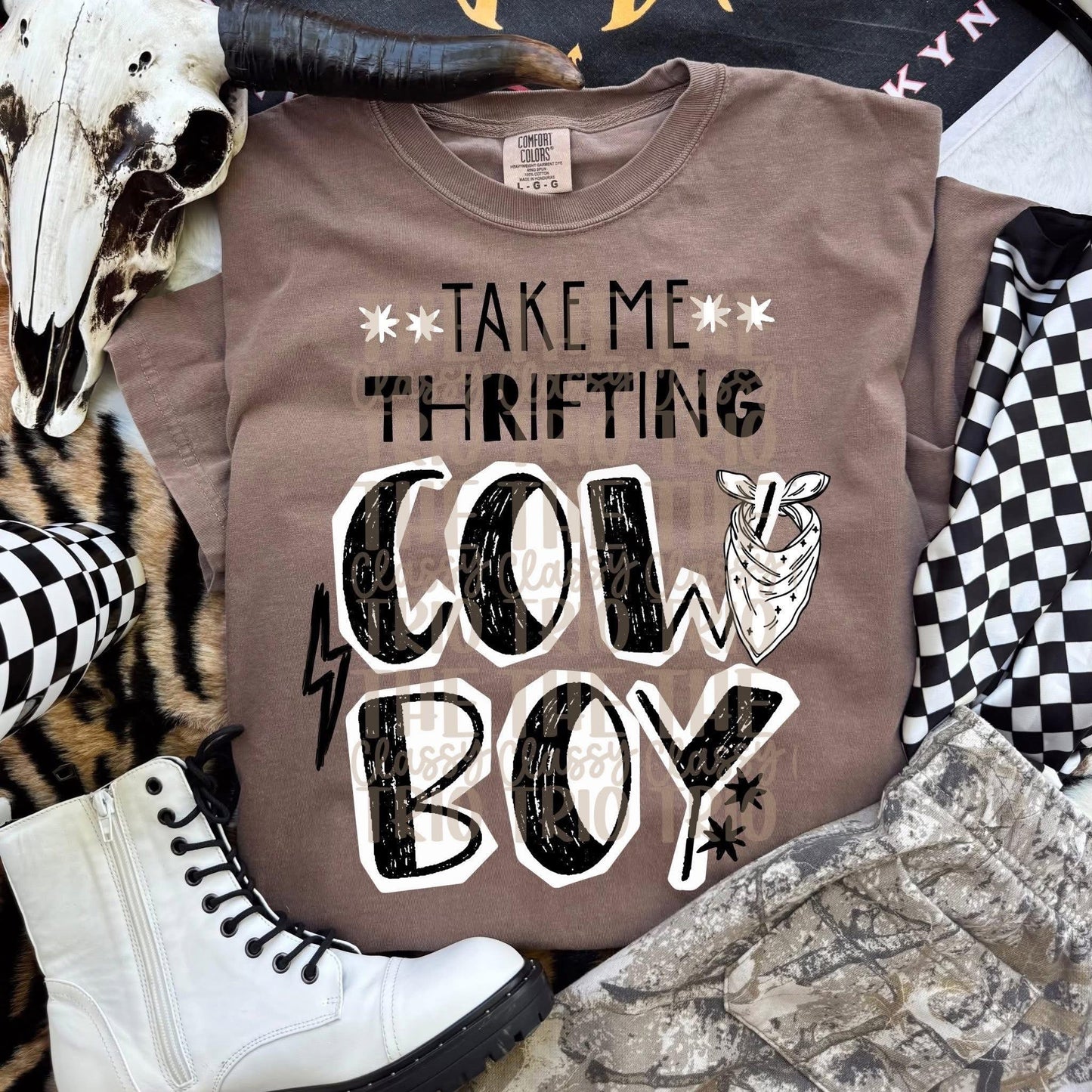 Take Me Thrifting Cowboy DTF Graphics