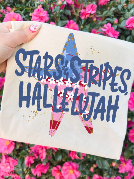 Stars & Stripes, Hallelujah DTF Graphics