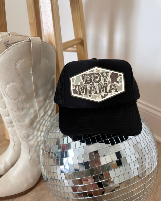 Boy Mama DTF Black Hat (TAT 15 BIZ DAYS)