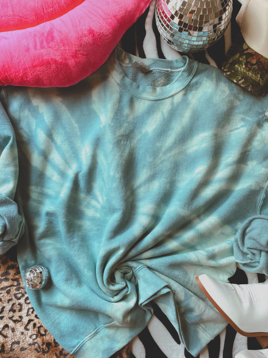 Teal Tie Dye Blanks Adult (TAT 10 BIZ DAYS)