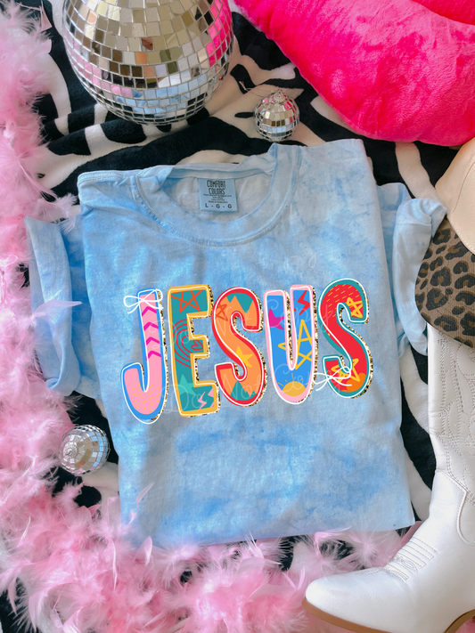 Jesus Color Blast DTF Graphics