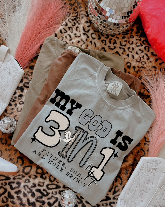My God Is 3 in 1 DTF Graphics