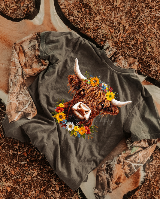 Highland Cow DTF Graphics
