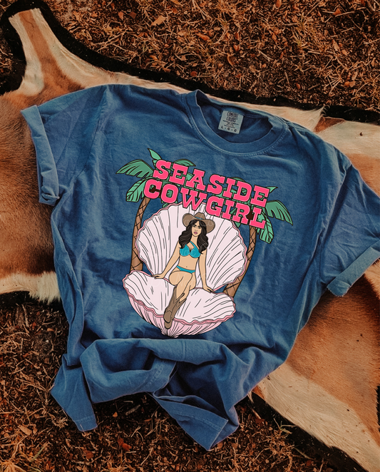 Seaside Cowgirl DTF Graphics