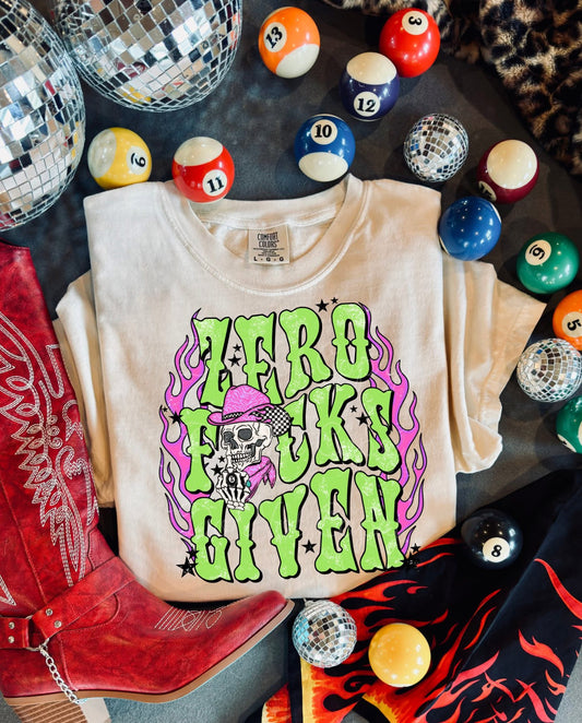 Zero Fucks Given DTF Graphics