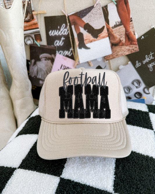 Football Mama DTF Tan Hat (TAT 15 BIZ DAYS)