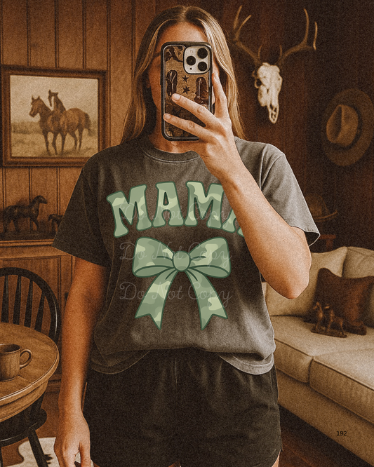 Mama Camo Bow PNG