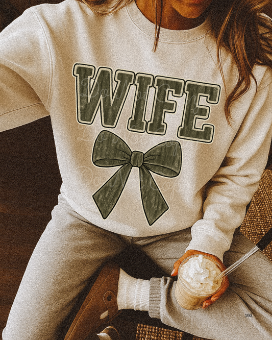 Wife Camo Bow PNG