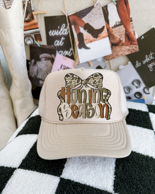 Hunting Season DTF Tan Hat (TAT 15 BIZ DAYS)