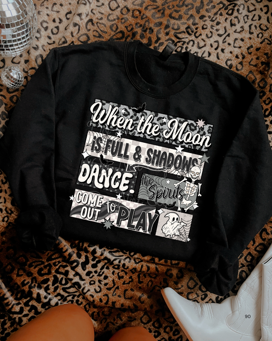 When The Moon Is Full DTF Graphics