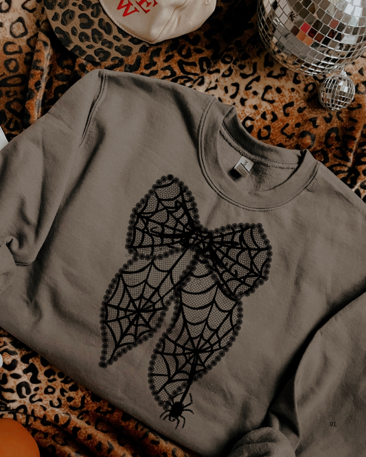 Spider Web Bow DTF Graphics