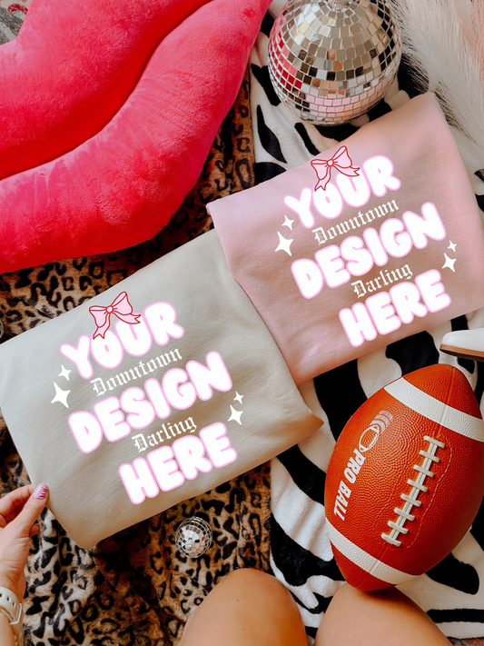 Sand & Light Pink Gildan Mock-Up