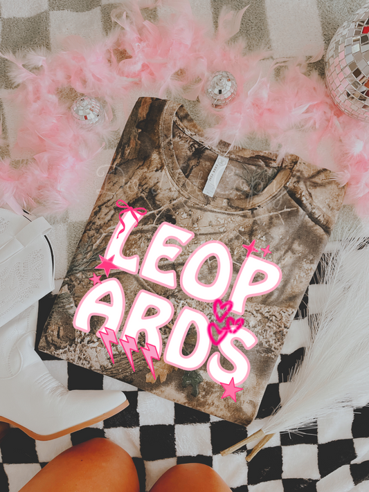Pink Preppy Leopards DTF Graphics