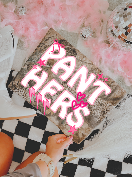 Pink Preppy Panthers DTF Graphics