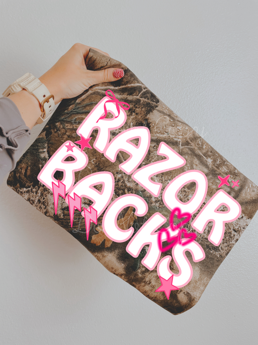 Pink Preppy Razorbacks DTF Graphics