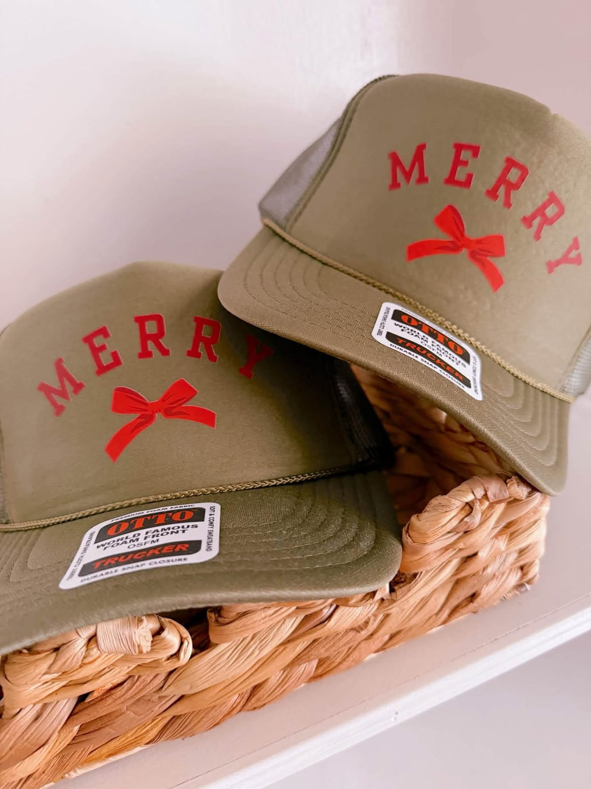 Merry DTF Olive Hat