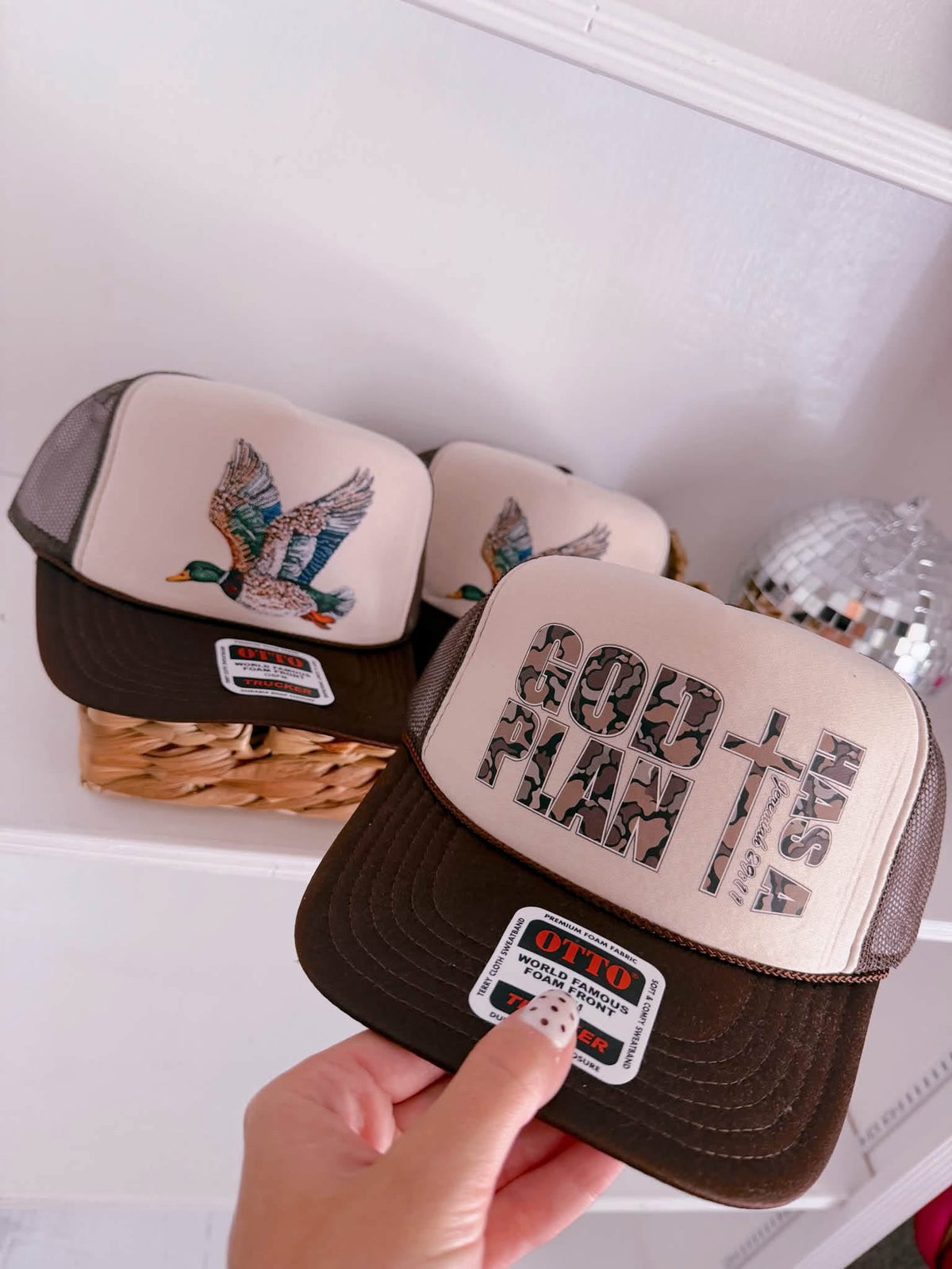 God Has A Plan DTF Brown + Tan Hat