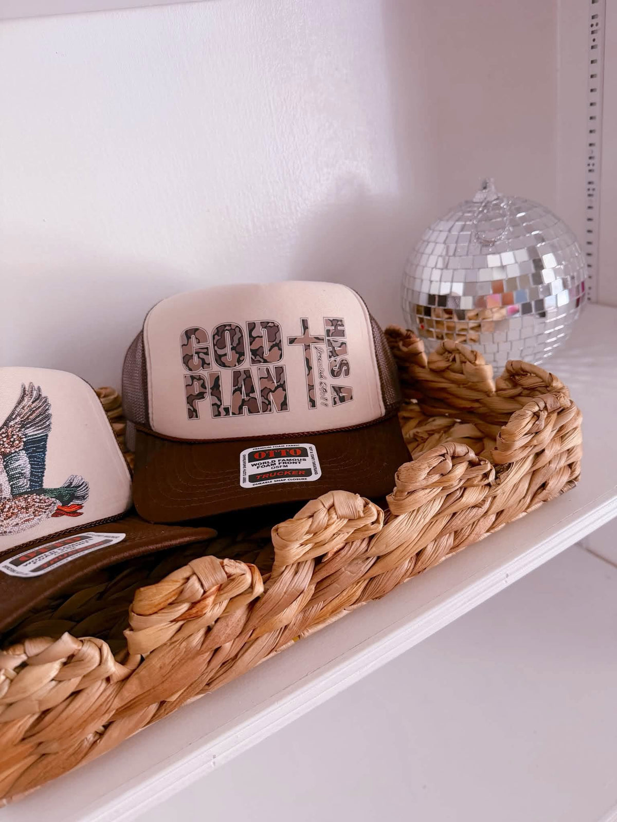 God Has A Plan DTF Brown + Tan Hat