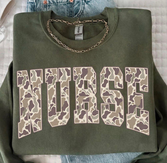Camo Nurse DTF Graphics