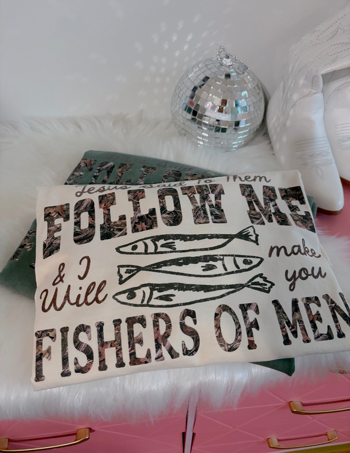 Follow Me & I Will Make You Fishers Of Men (on back) DTF Graphics