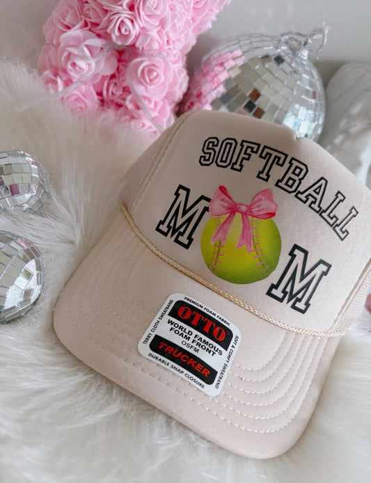 Softball Mom DTF Tan Hat