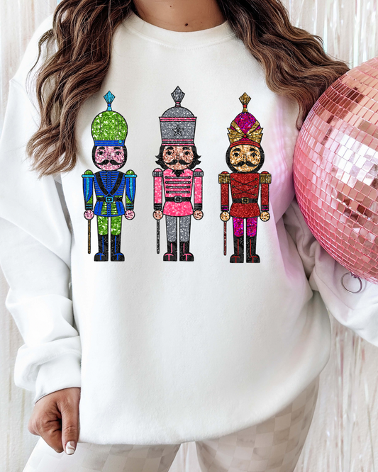 Faux Glitter Nut Cracker DTF Graphics