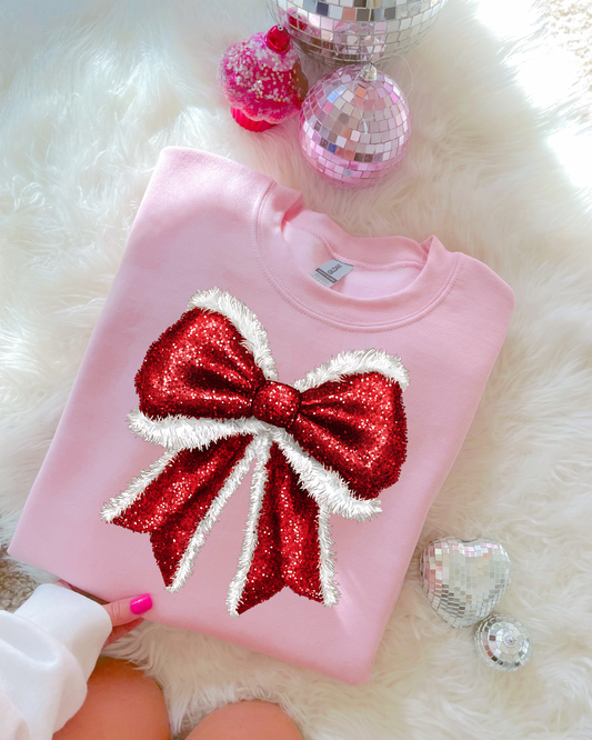 Santa Bow DTF Graphics