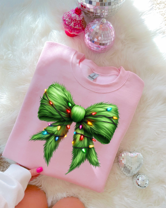 Green Man Bow DTF Graphics