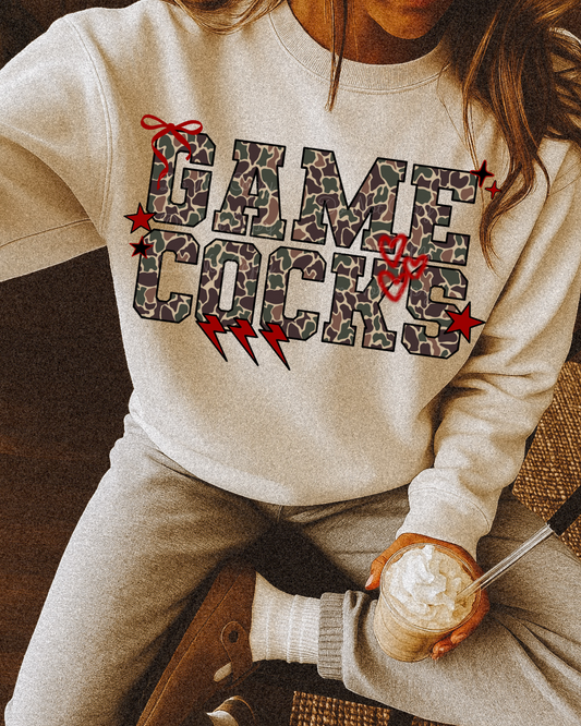 Gamecocks Camo Mascot DTF Graphics
